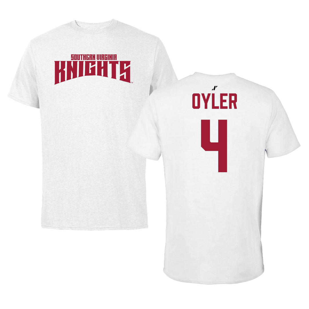 Southern Virginia University Football White Classic Tee - #4 Nick Oyler
