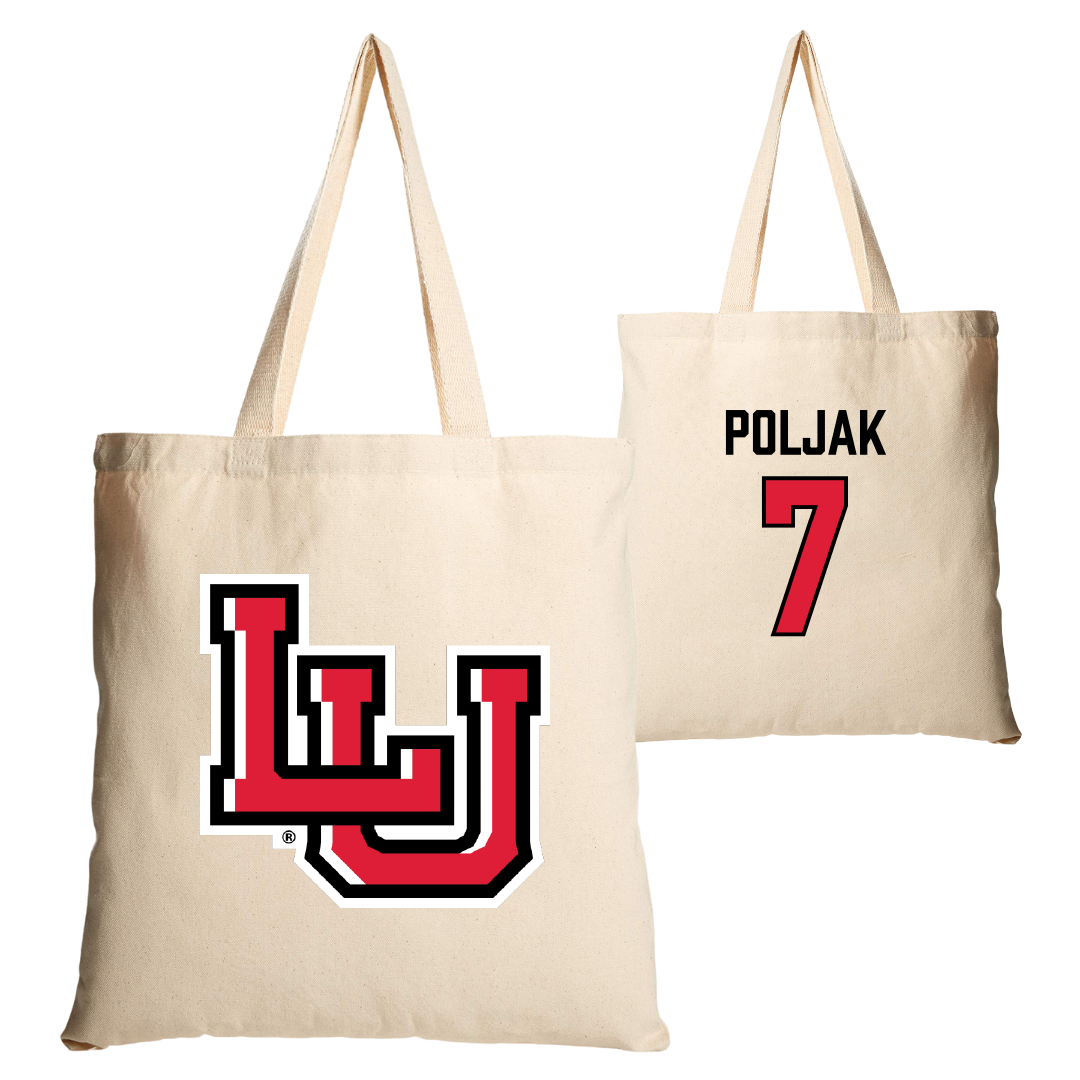 Lamar University Soccer Tan Canvas Tote Bag - #7 Marina Poljak