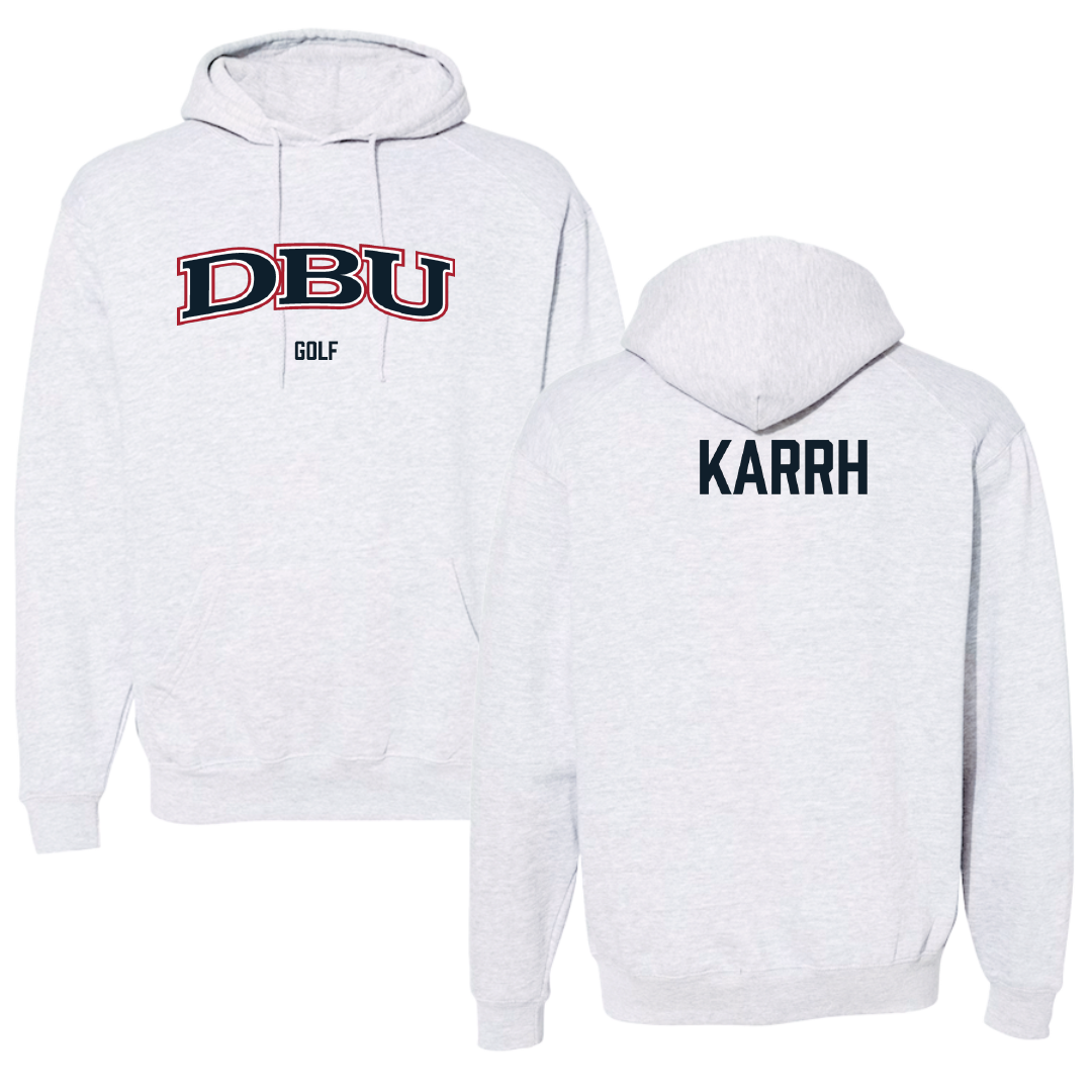 Dallas Baptist University Golf (W) Light Gray Hoodie - Jordan Karrh