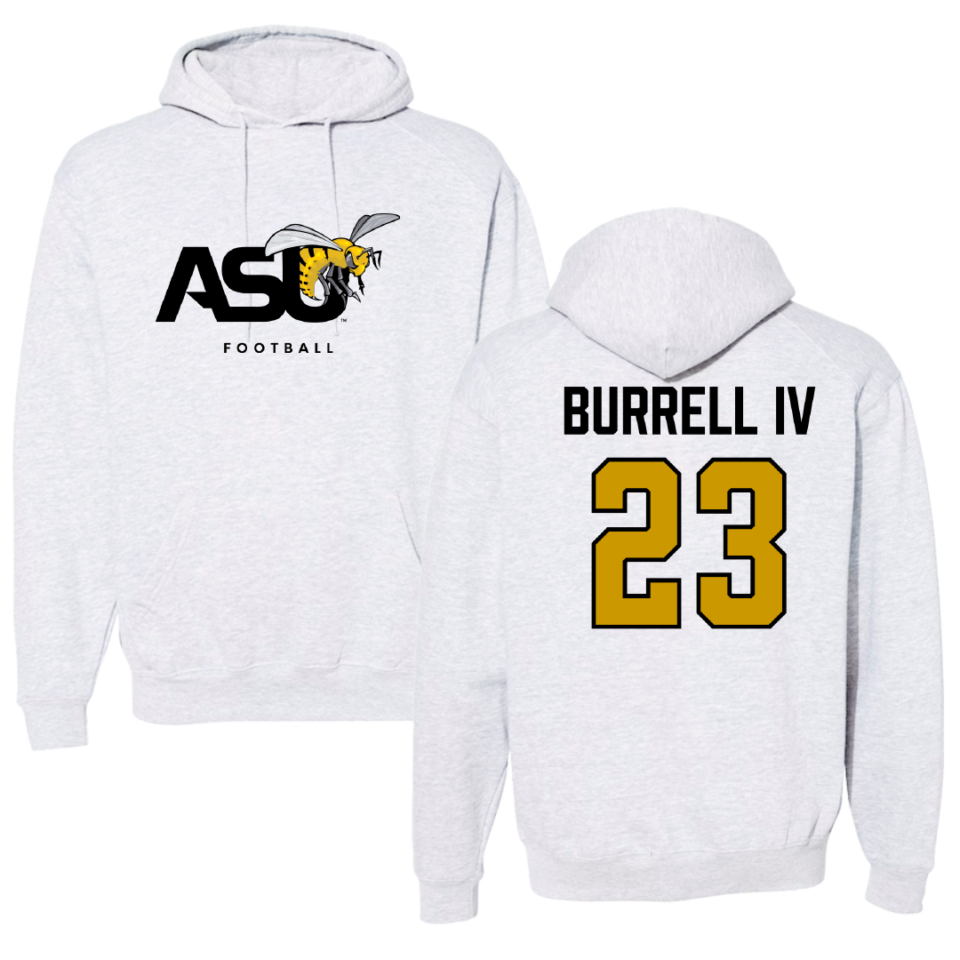 Alabama State University Football Gray Hoodie - #23 Vincent Burrell IV