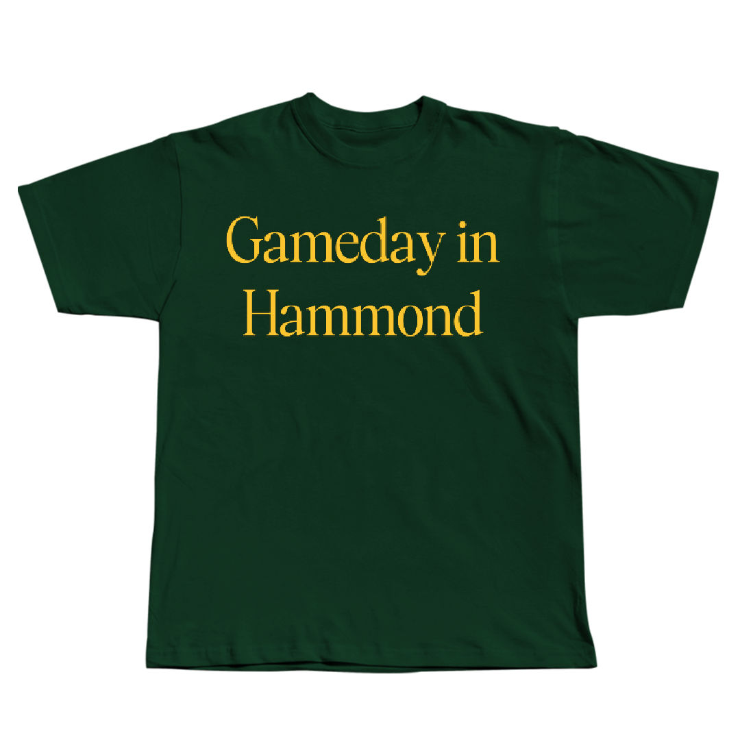 Southeastern Louisiana University Football Forest Green Gameday Tee - #11 Kunta Hester