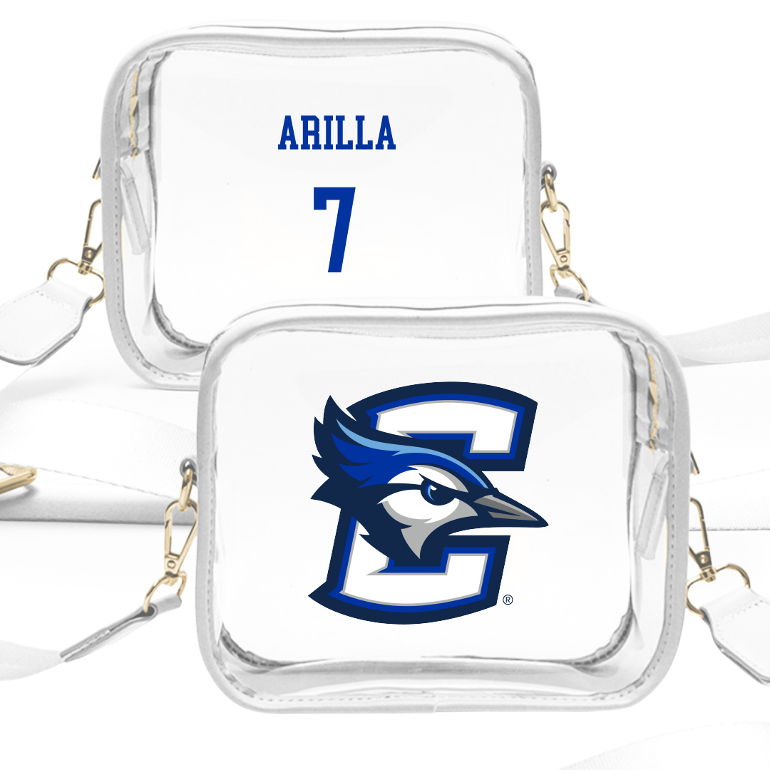 Creighton University Soccer (M) White Clear Stadium Bag - #7 Miguel Arilla