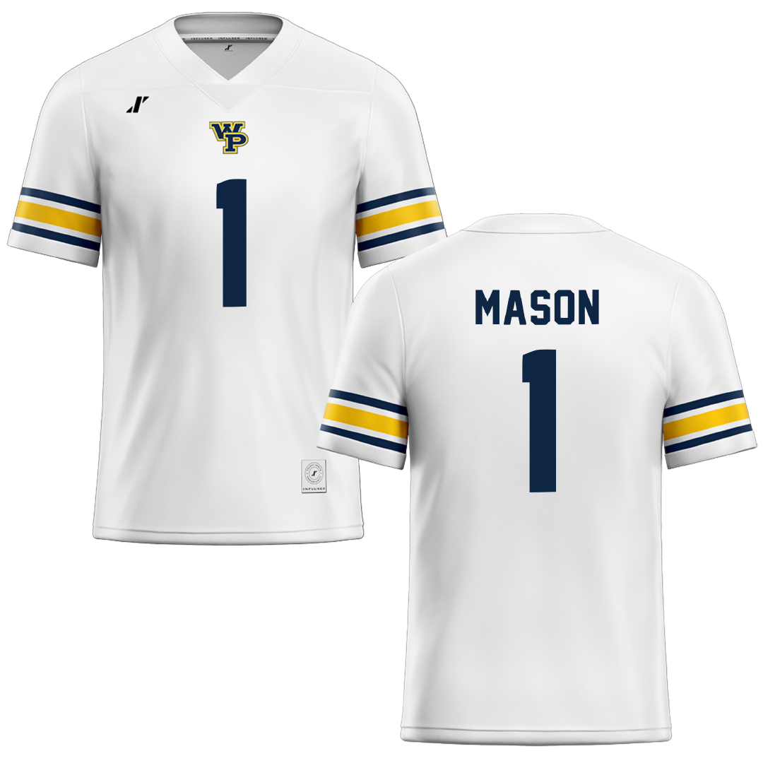 William Penn University White Football Jersey - Michael Mason