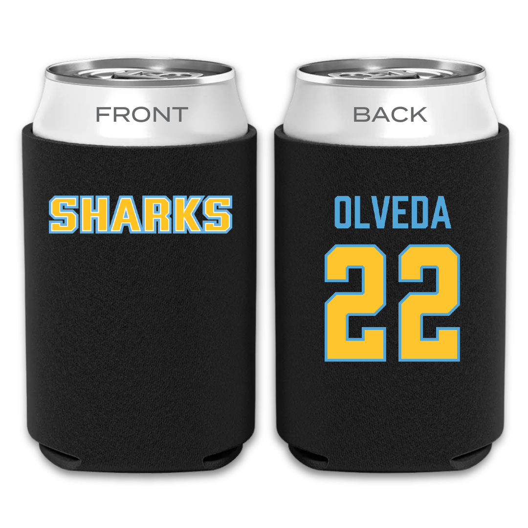Long Island University Football Black Can Cooler - #22 Giancarlo Olveda