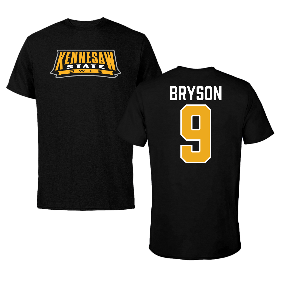 Kennesaw State University Football Black Tee - #9 Davis Bryson