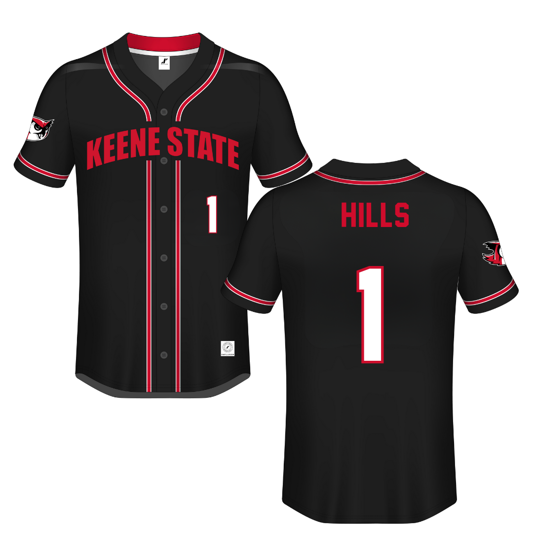 Keene State College Black Button-Down Jersey - Charlie Hills