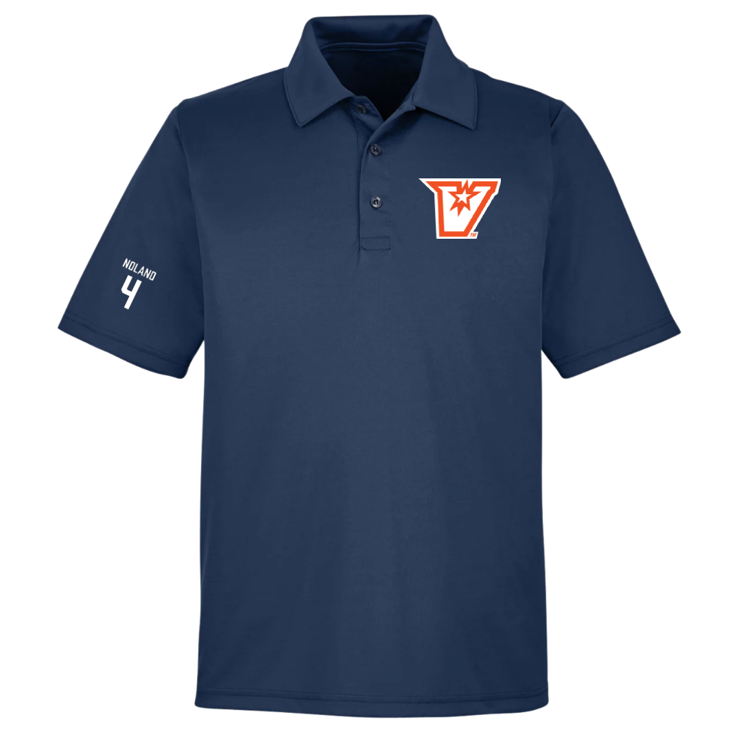 The University of Texas Rio Grande Valley Football Navy Polo - #4 Xayvion Noland