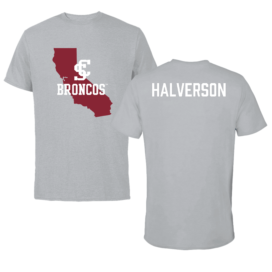 Santa Clara University Rowing Sport Gray State Tee - Jack Halverson