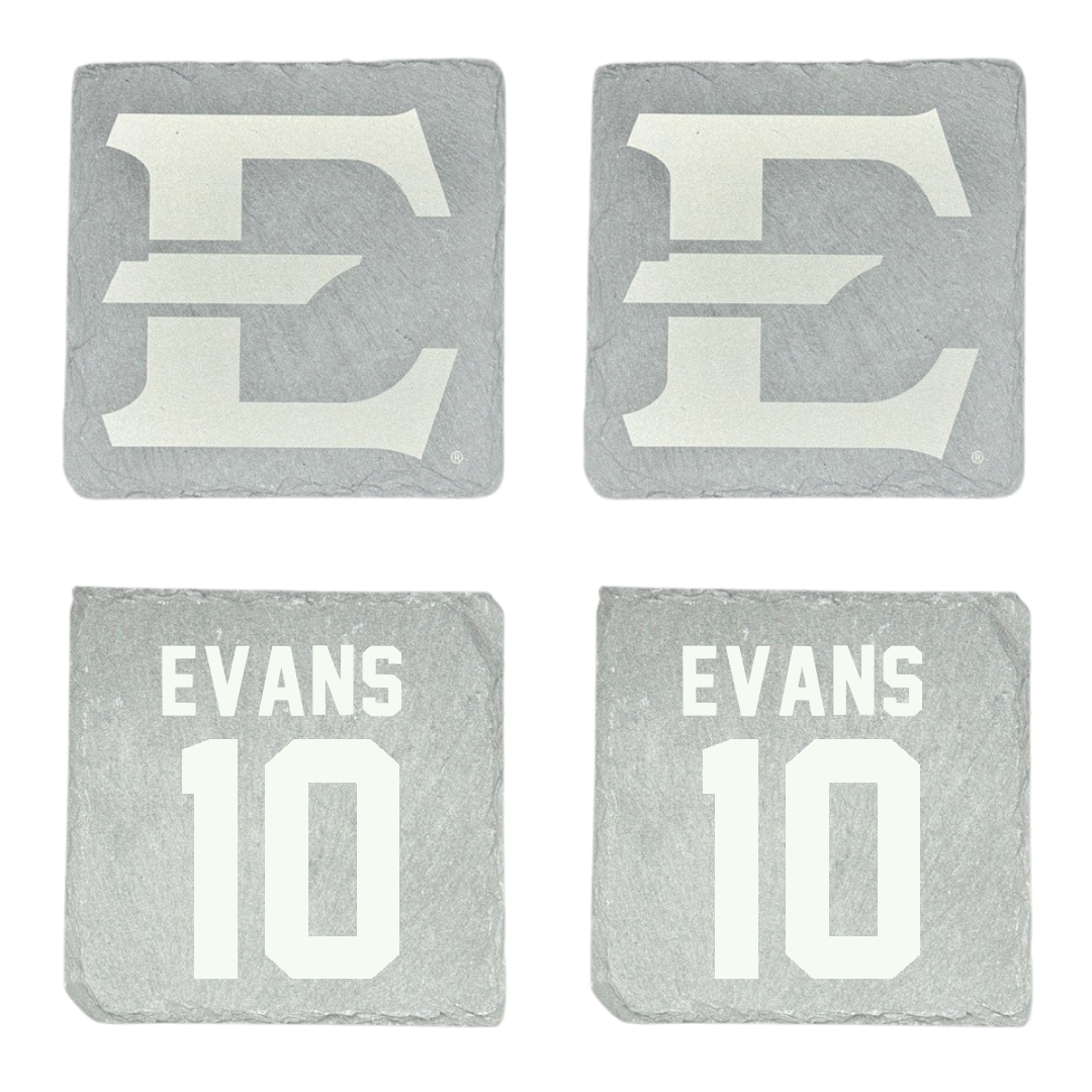 East Tennessee State University Baseball Stone Coaster (4 Pack)  - #10 Eli Evans