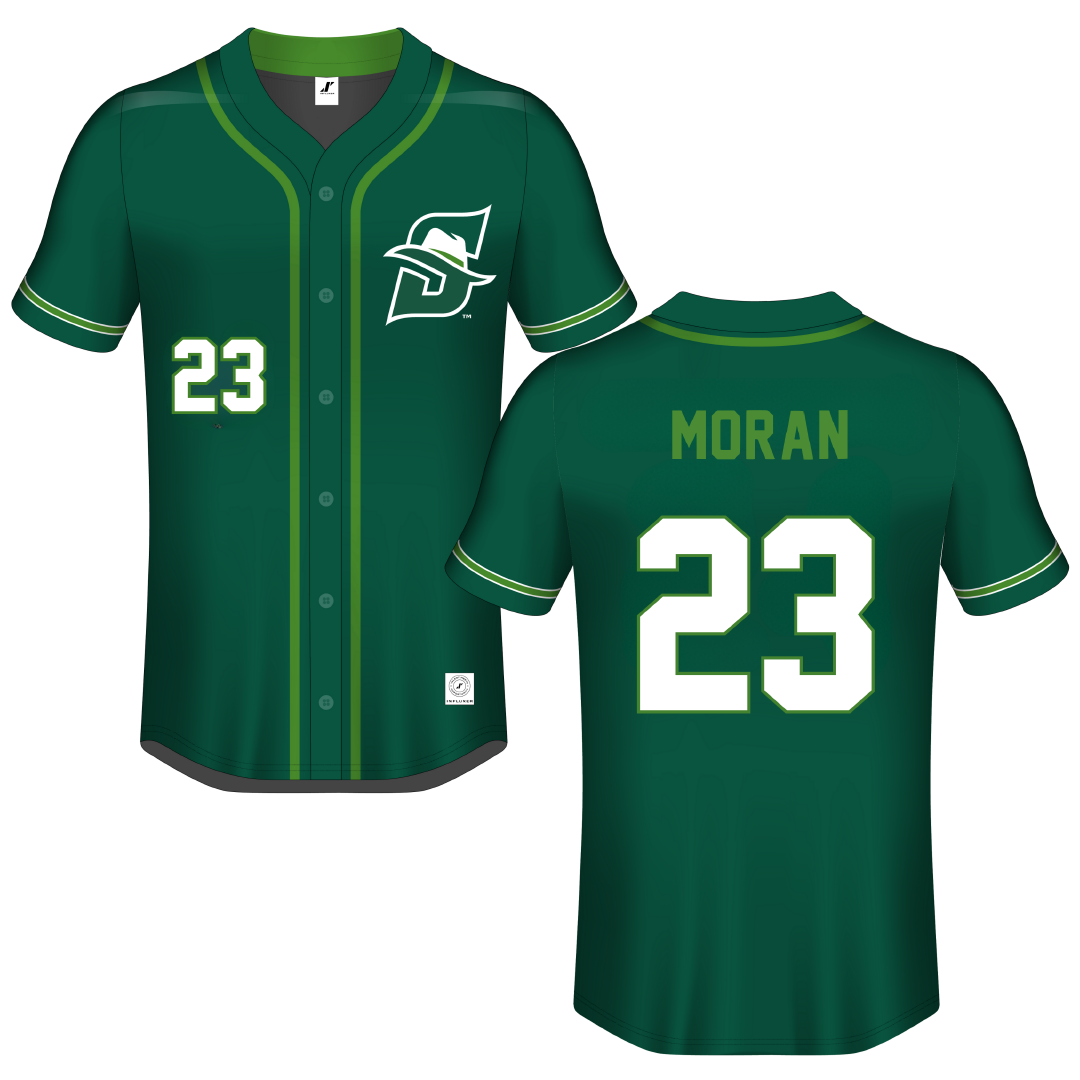 Stetson University Green Button-Down Jersey - #23 Dallis Moran