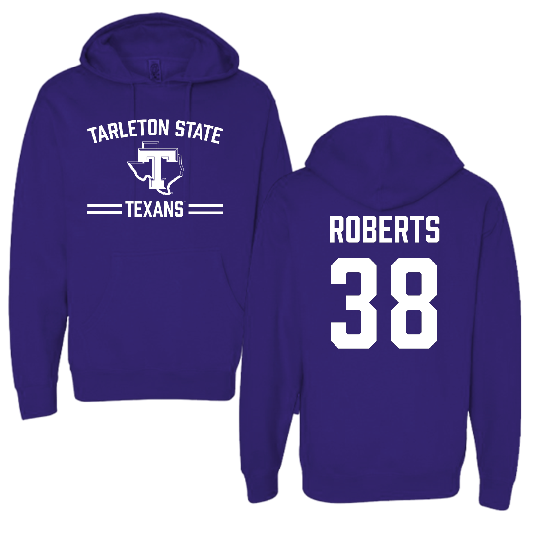 Tarleton State University Football Purple General Hoodie - #38 Roddrick Roberts