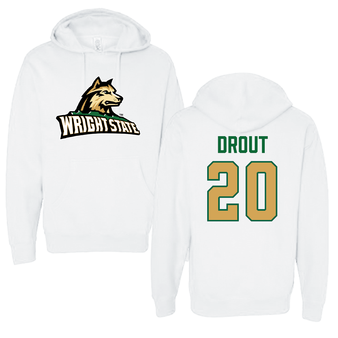 Wright State University Basketball White Hoodie - #20 MaKenzie Drout