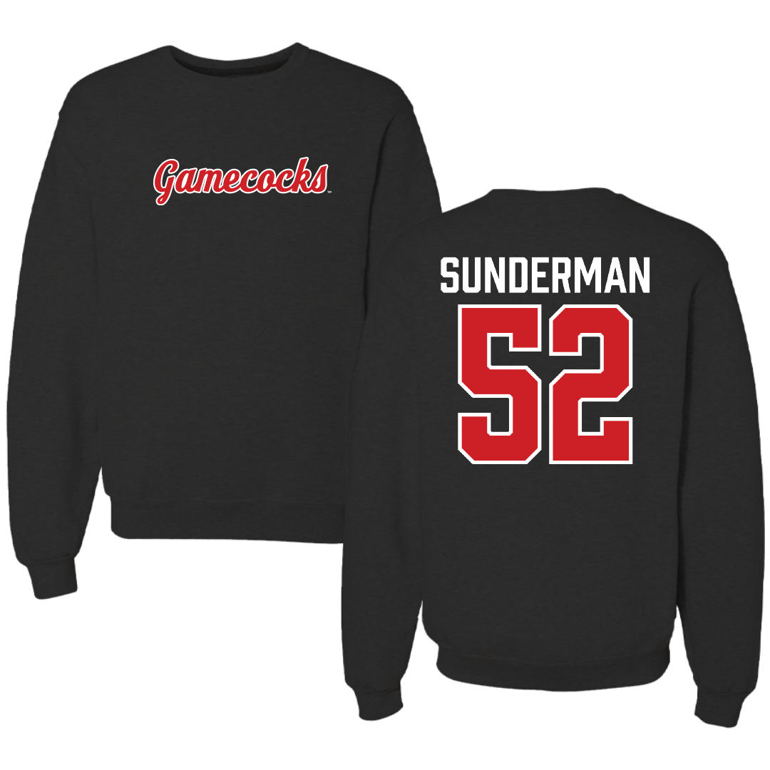 Jacksonville State University Football Black Crewneck - #52 Maddox Sunderman