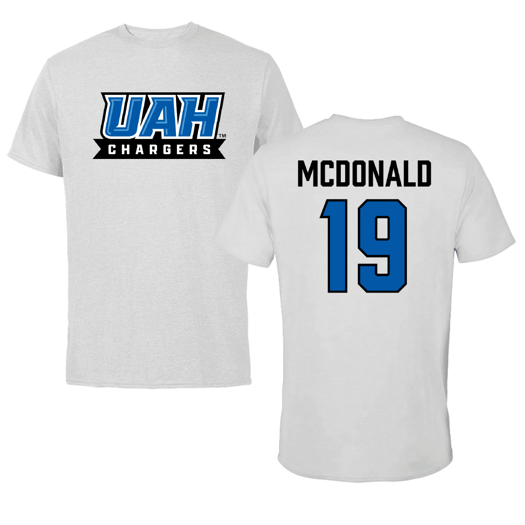 Huntsville Soccer (M) Light Gray Tee - #19 Dashun McDonald