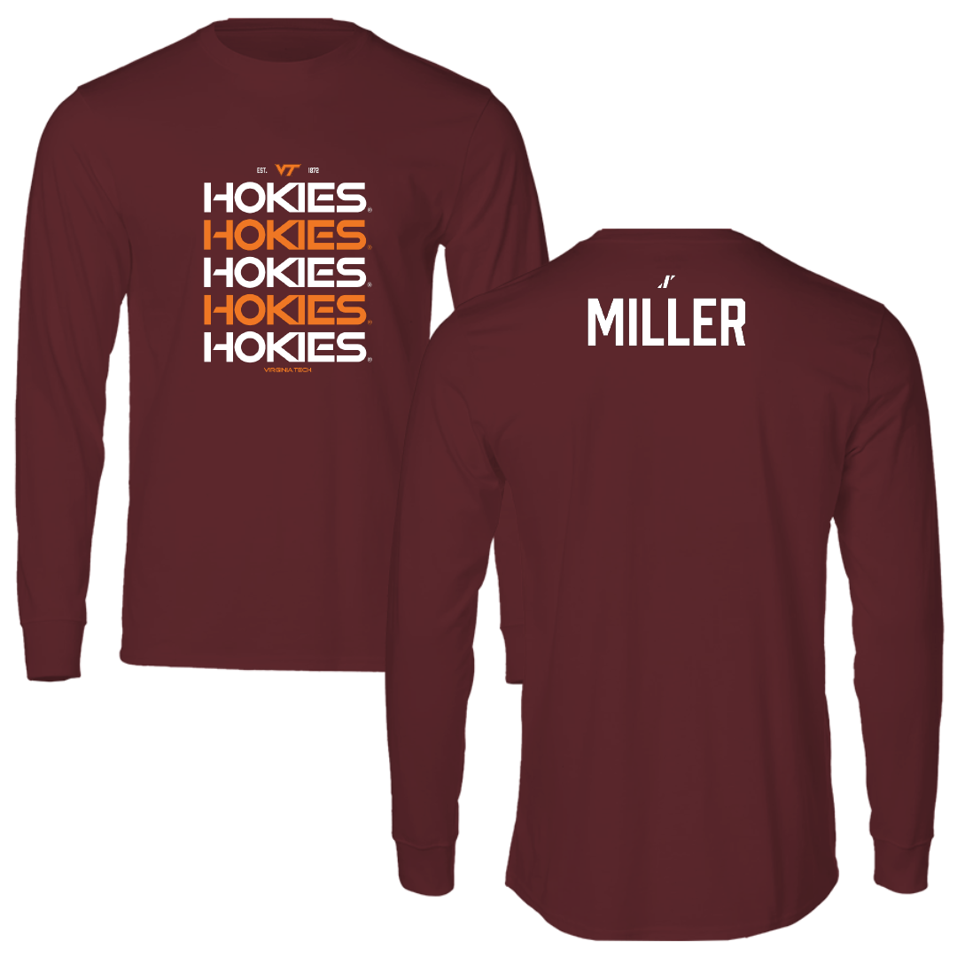 Virginia Tech Cheer Maroon General Performance Long Sleeve - Payton Miller