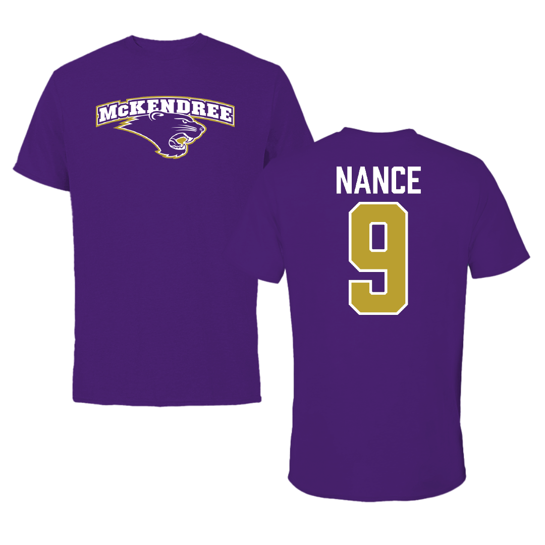 McKendree University Ice Hockey Purple Tee - #9 Brady Nance