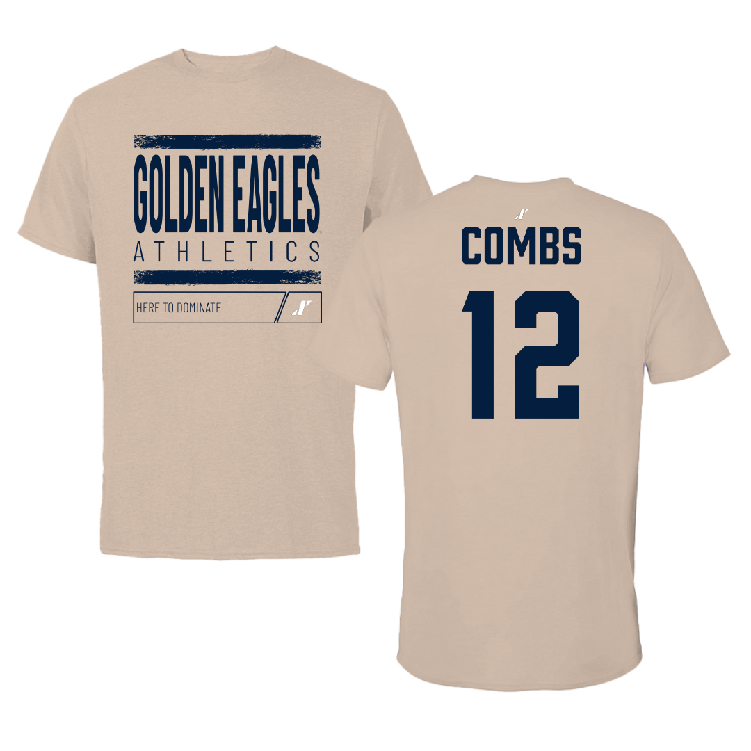 Oral Roberts University Baseball Tan Dominate Tee - #12 Cooper Combs
