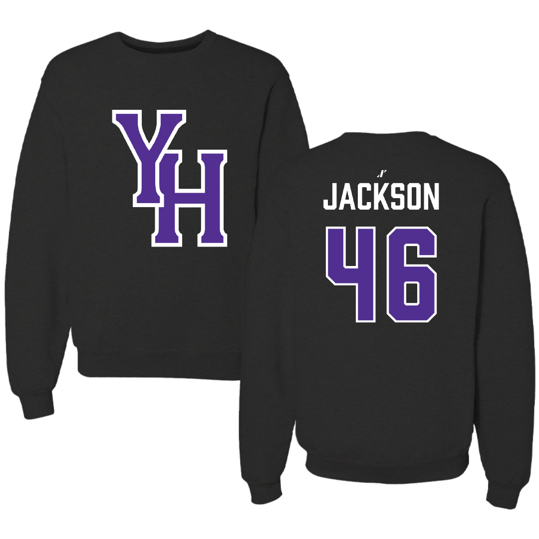 Young Harris College Baseball Black Crewneck - #46 Tyler Jackson