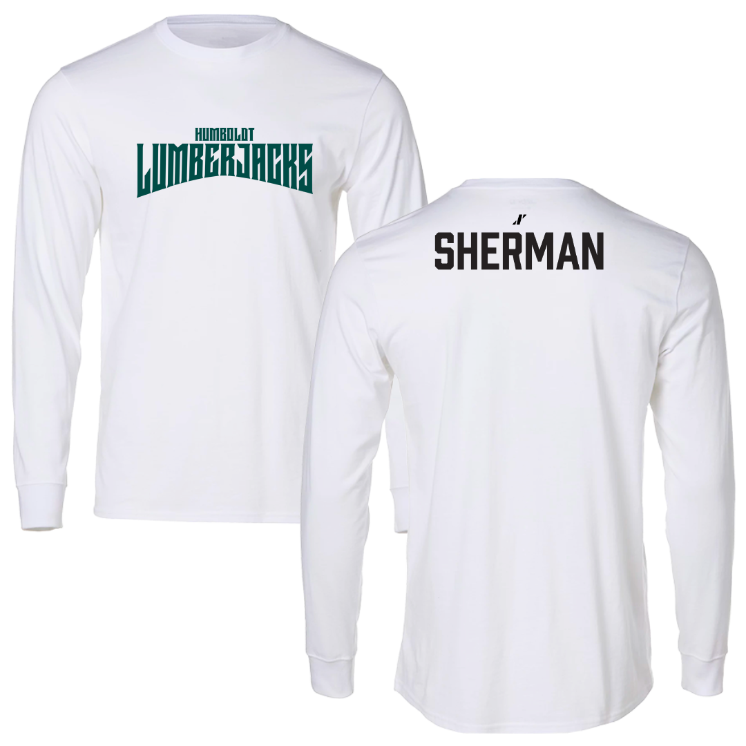 Cal Poly Humboldt Rowing (W) White Classic Performance Long Sleeve - Delaney Sherman