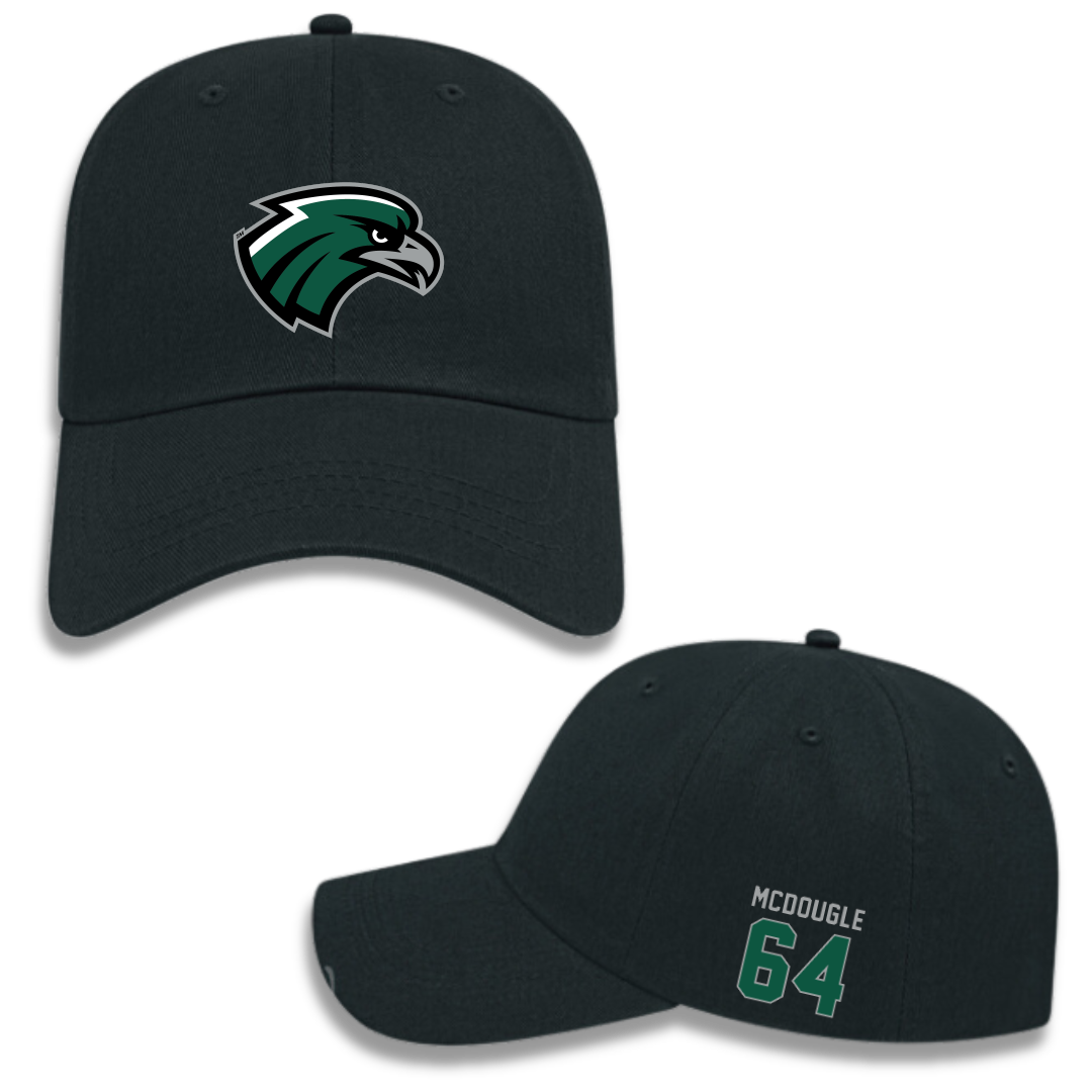 Northeastern State University Football Black Hat - #64 Melvin McDougle