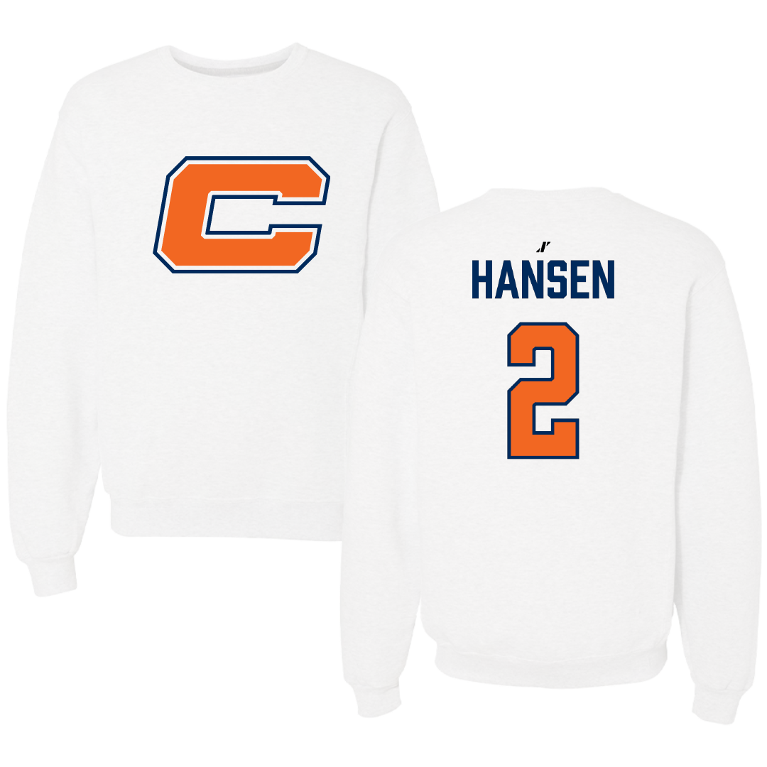 Carroll University Soccer White Crewneck - #2 Leah Hansen