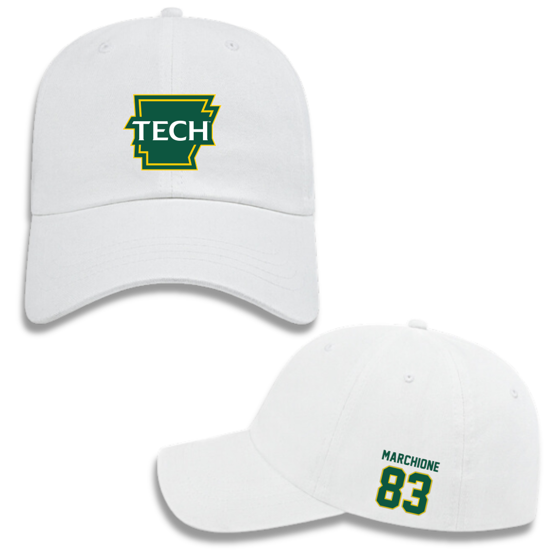 Arkansas Tech University Football White Hat - #83 Anthony Marchione