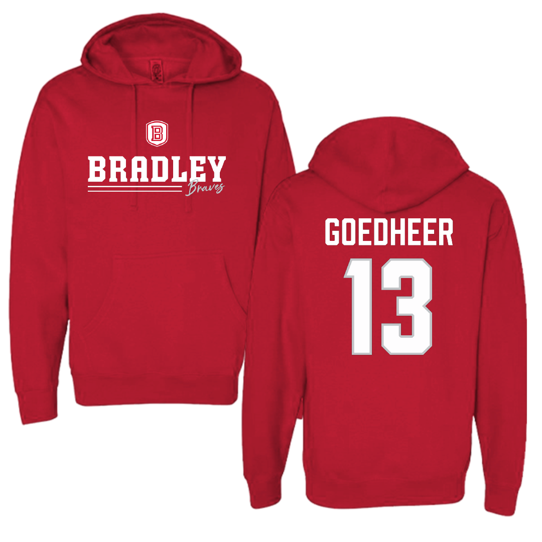 Bradley University Volleyball (W) Red General Hoodie - #13 Adeline Goedheer