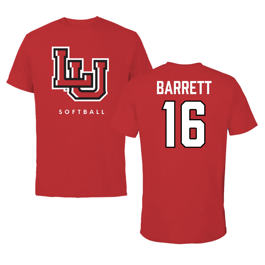 Lamar University Softball Red Tee - #16 Payton Barrett