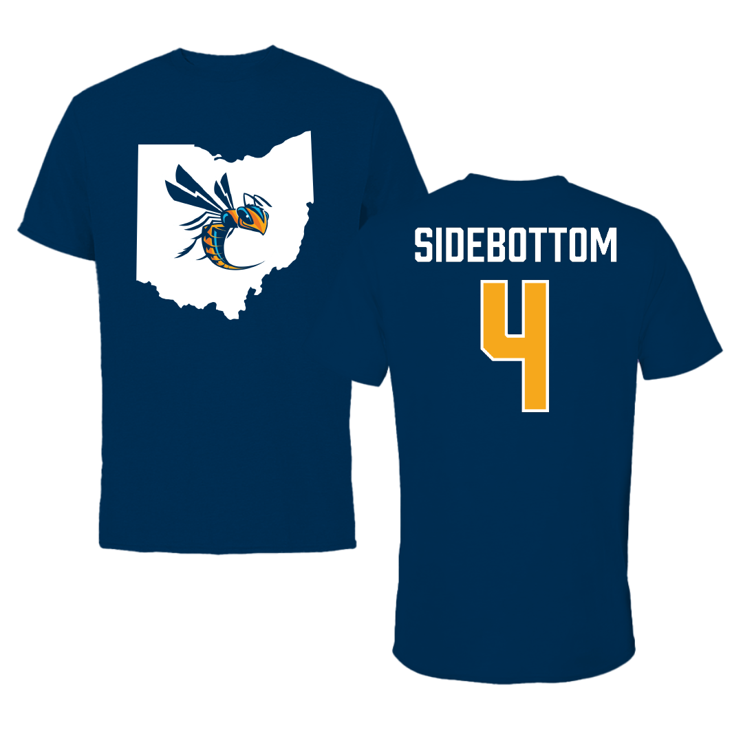 Cedarville University Softball Navy State Tee - #4 Macy Sidebottom