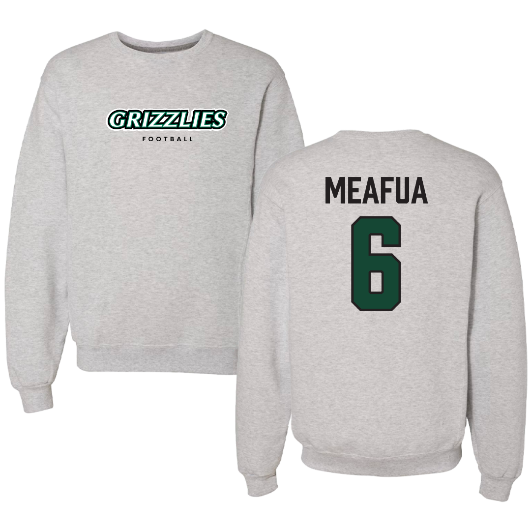 Adams State University Football Gray Grizzlies Crewneck - #6 Ren Meafua