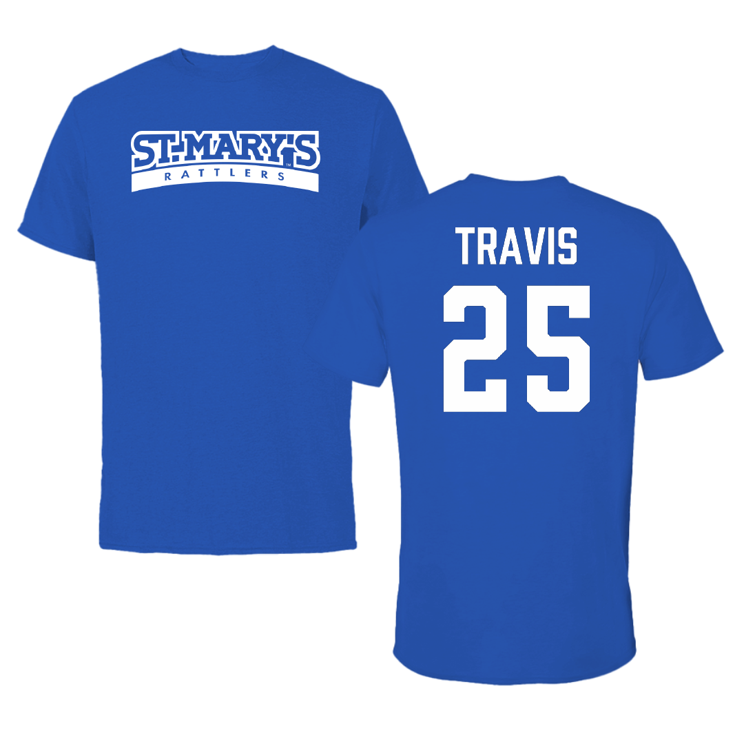 St. Mary's University (Texas) Softball Blue Performance Tee - #25 Peyton Travis