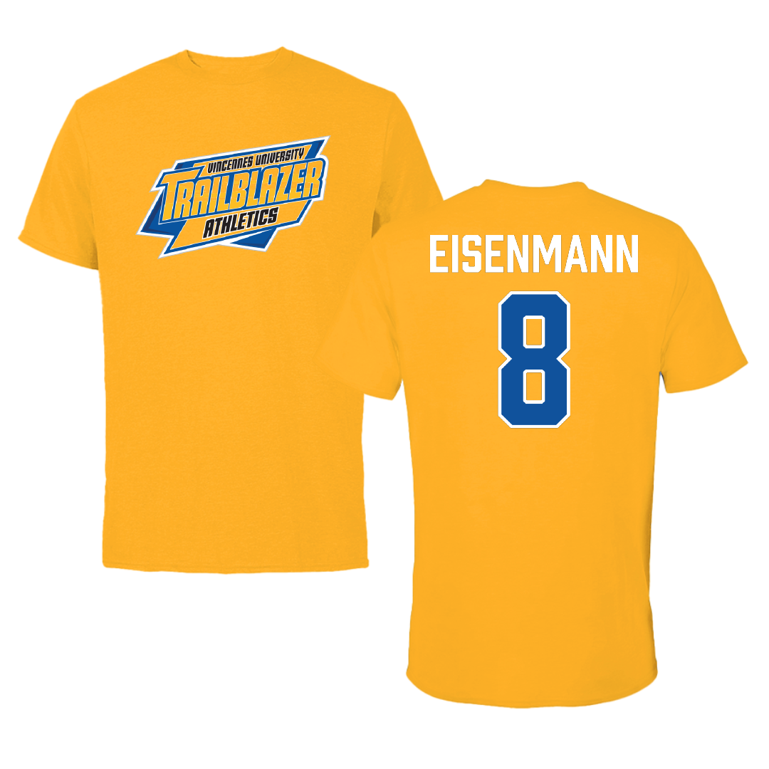 Vincennes University Volleyball (W) Gold Performance Tee - #8 Adaline Eisenmann