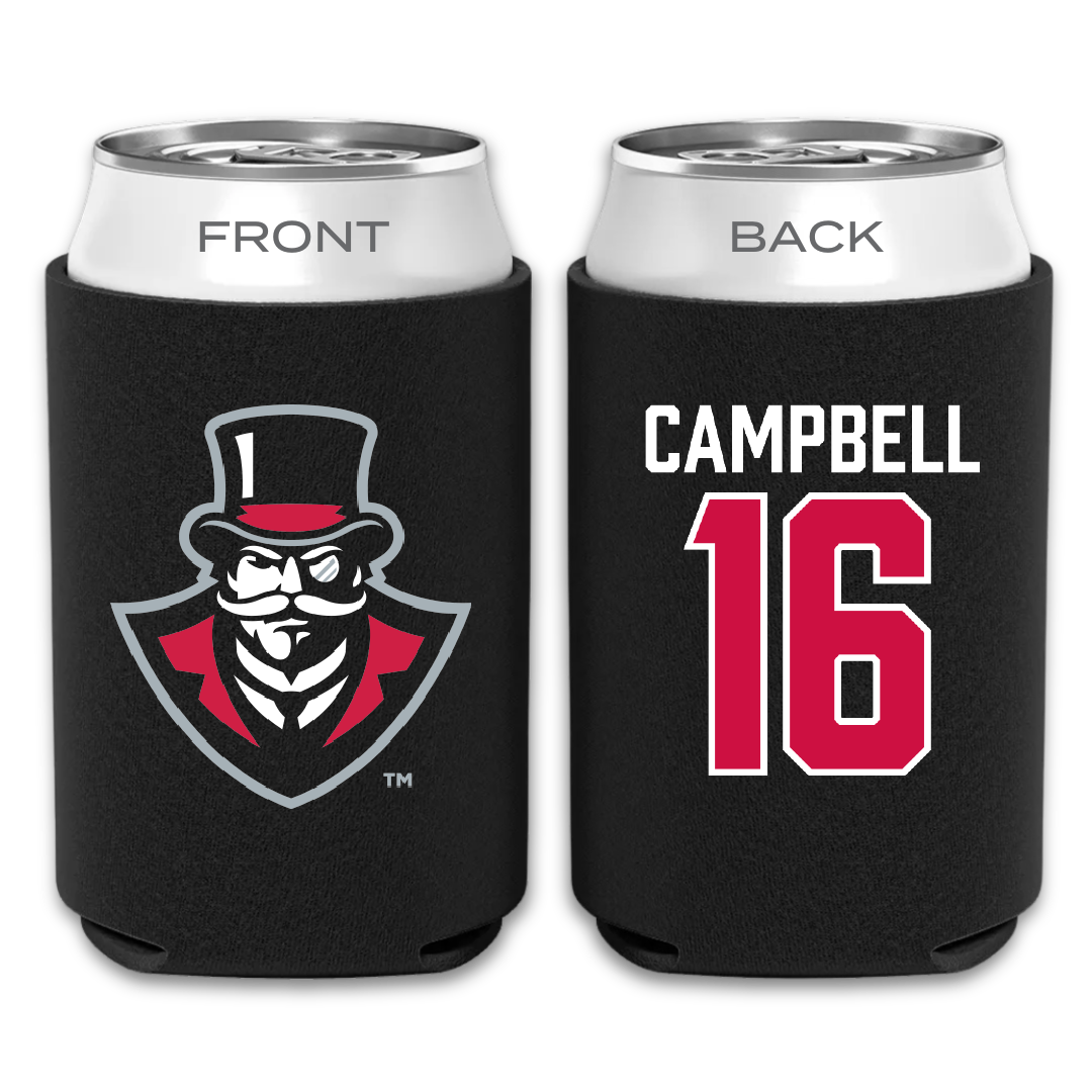 Austin Peay State University Softball Black Can Cooler - #16 Kylie Campbell
