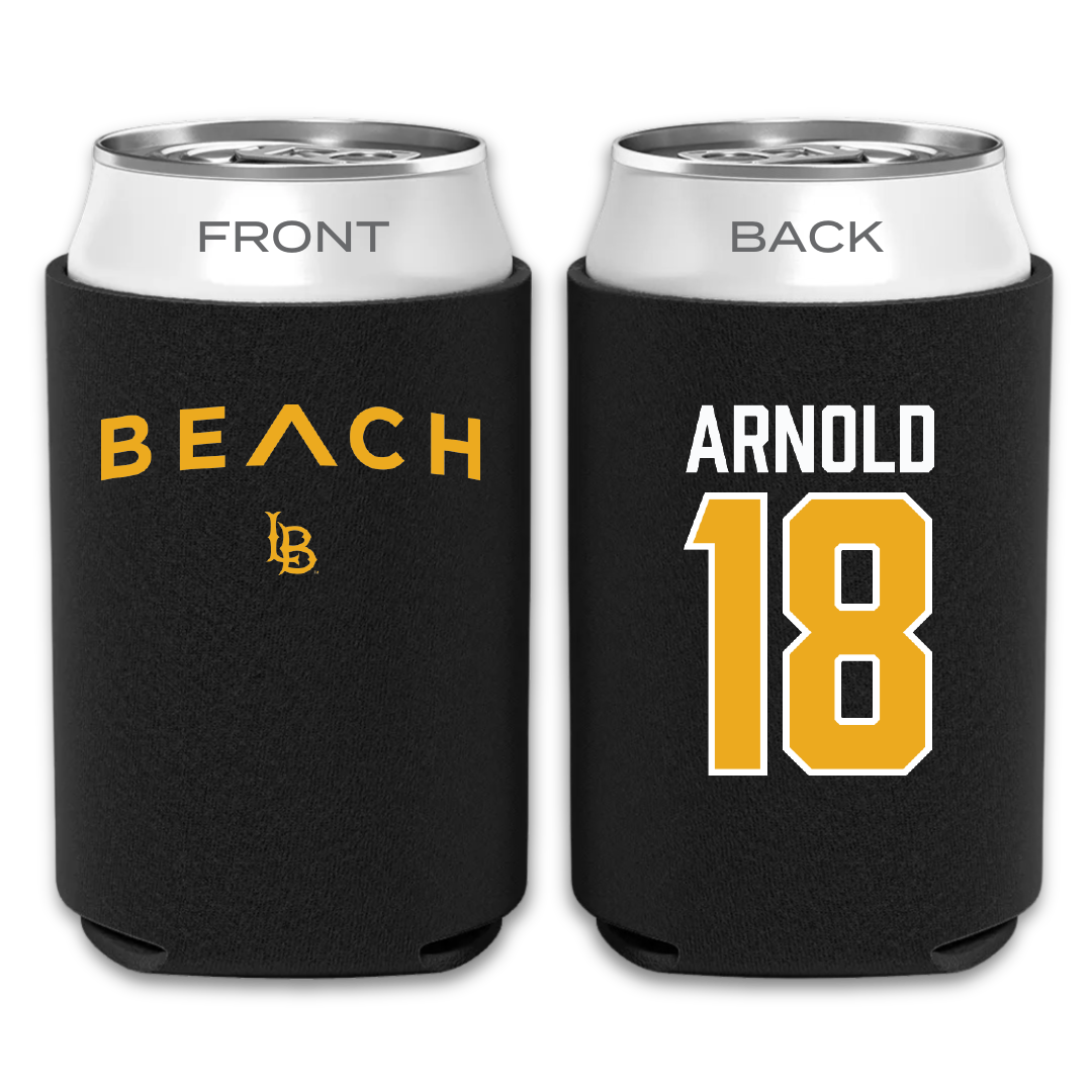 Long Beach State University Soccer Black Can Cooler - #18 Natalie Arnold