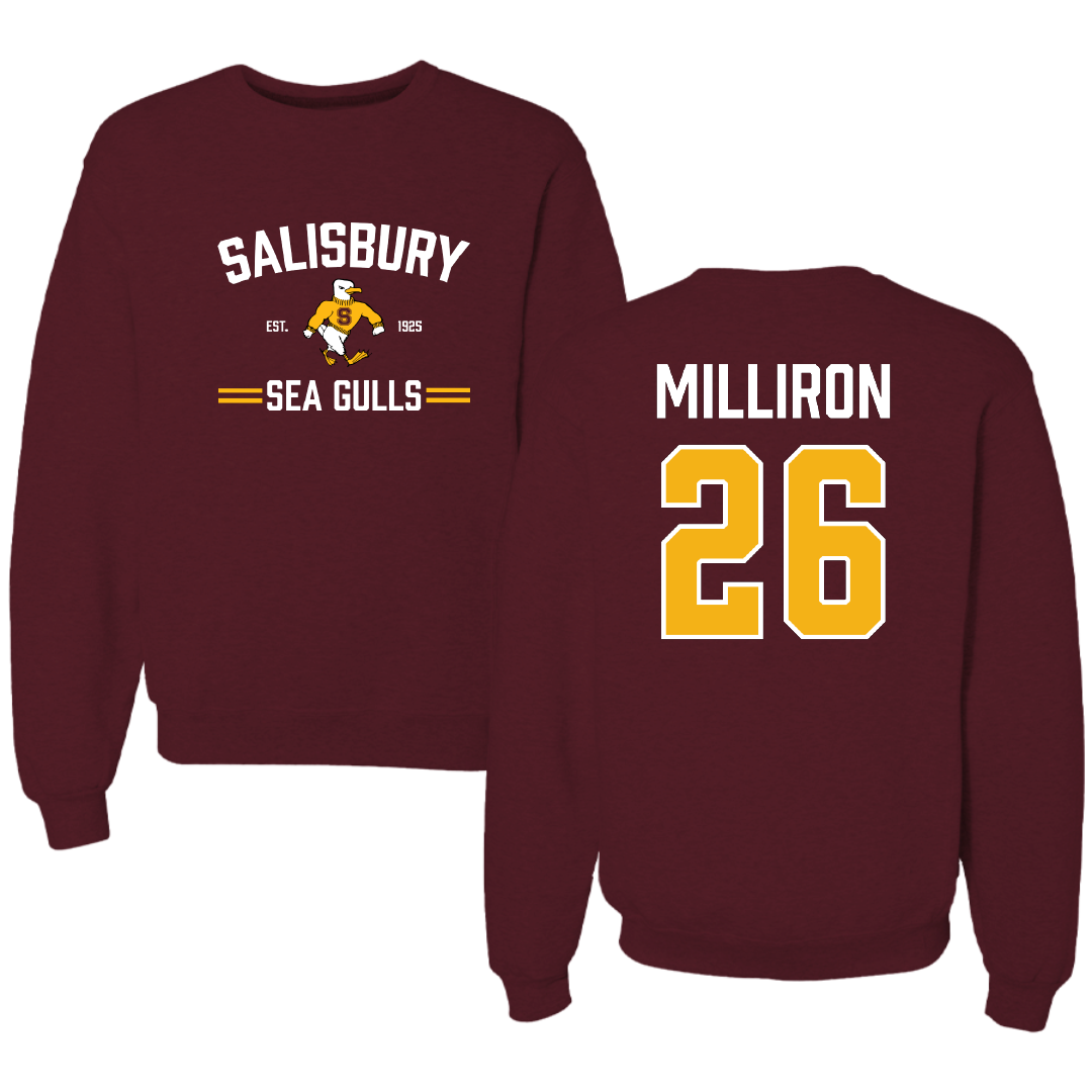 Salisbury University Lacrosse Maroon General Crewneck - #26 Grace Milliron