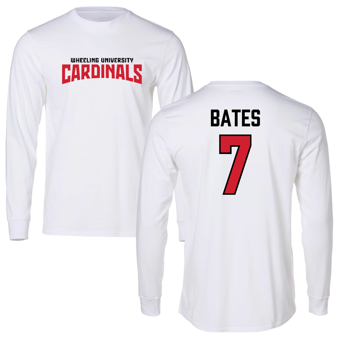 Wheeling University Football White Classic Performance Long Sleeve - #7 Dayveon Bates