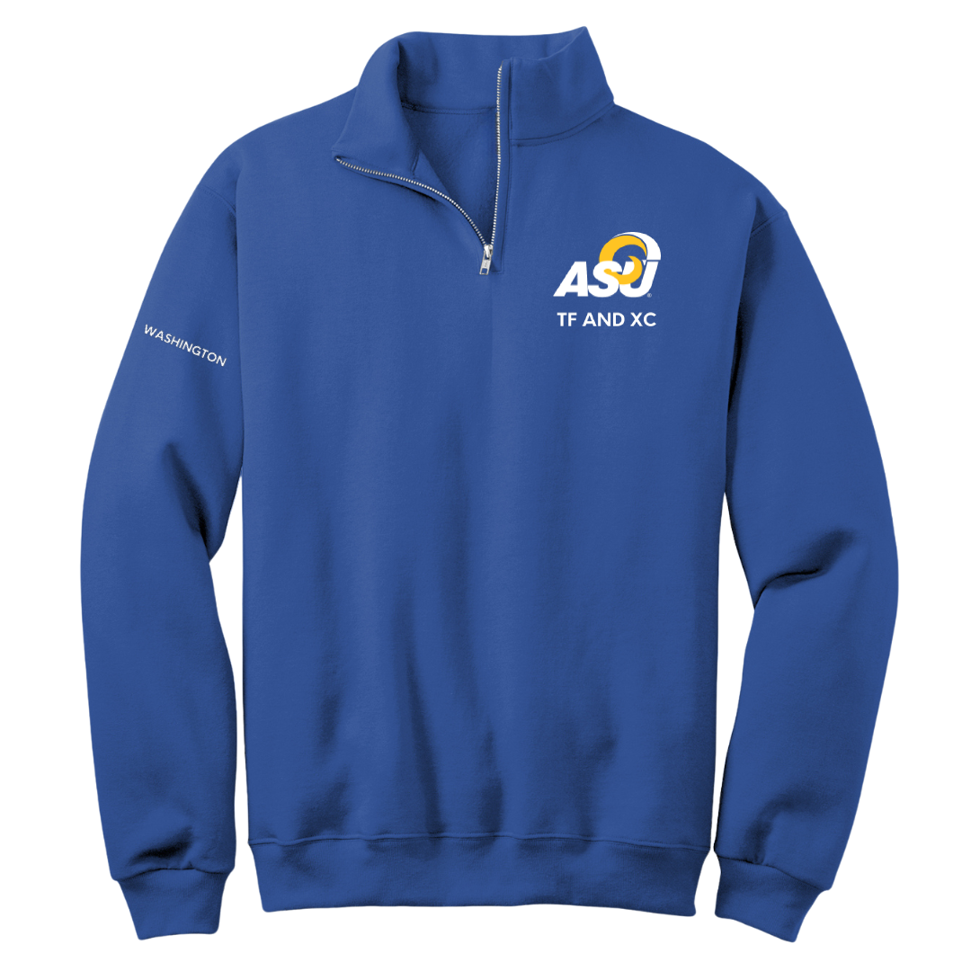 Angelo State University TF and XC Blue Quarter-Zip - Adrian Washington
