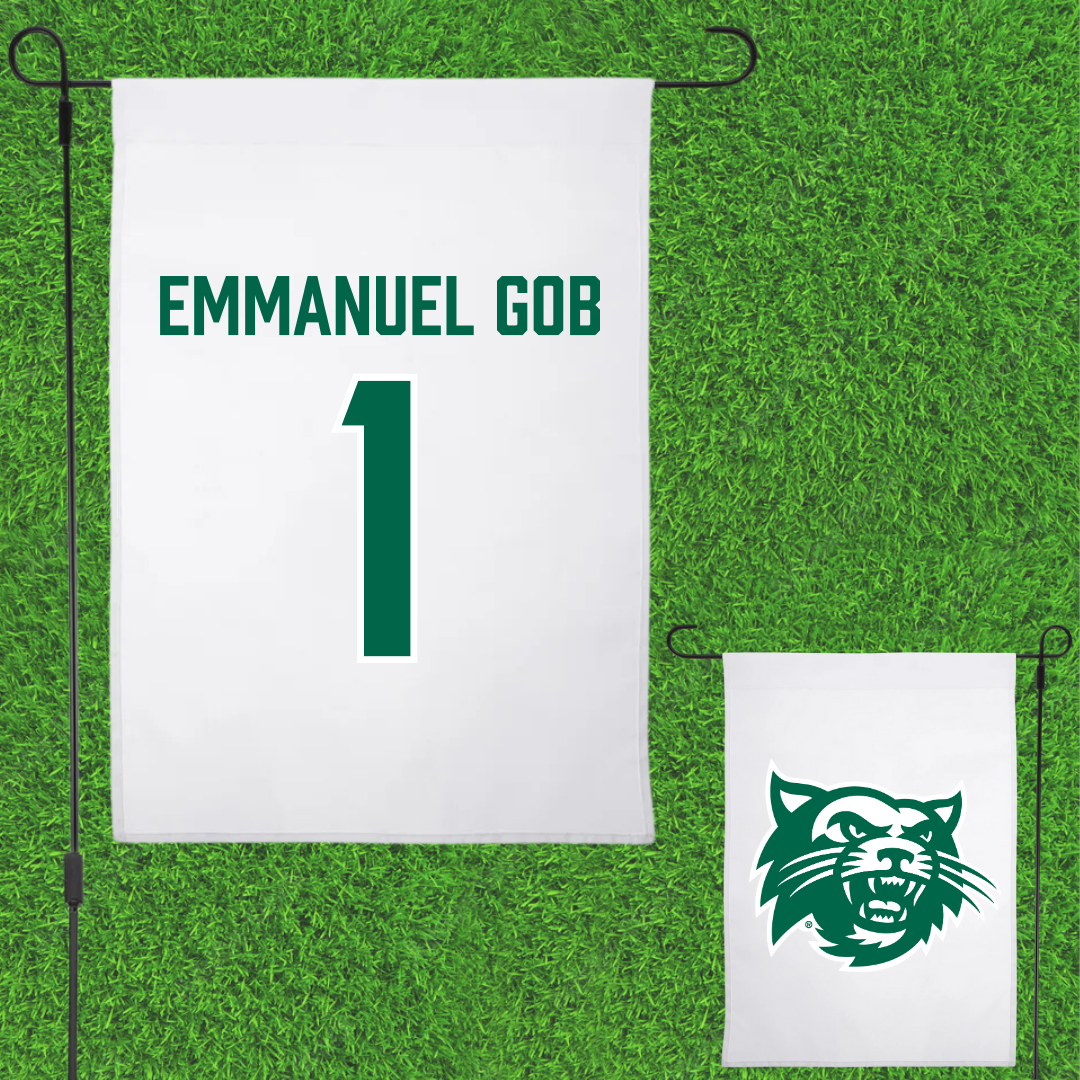Northwest Missouri State University Basketball White Garden Flag - #1 Gob Emmanuel Gob
