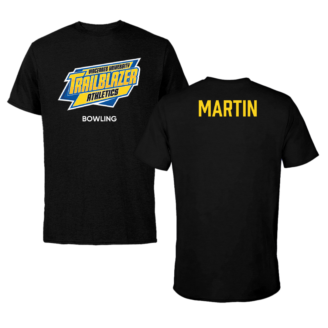 Vincennes University Bowling (M) Black Performance Tee - Carter Martin