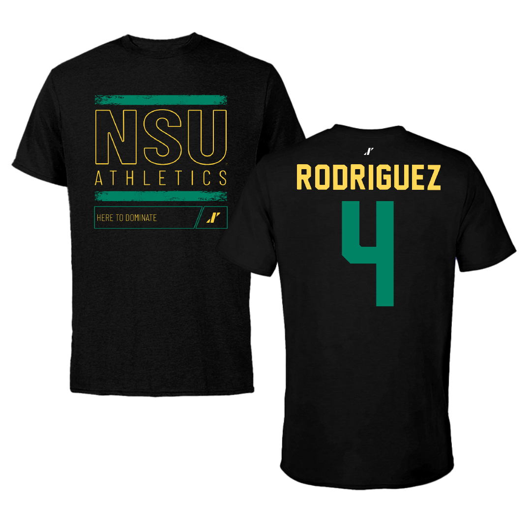 Norfolk State University Baseball Black Dominate Performance Tee - #4 Raphael Rodriguez