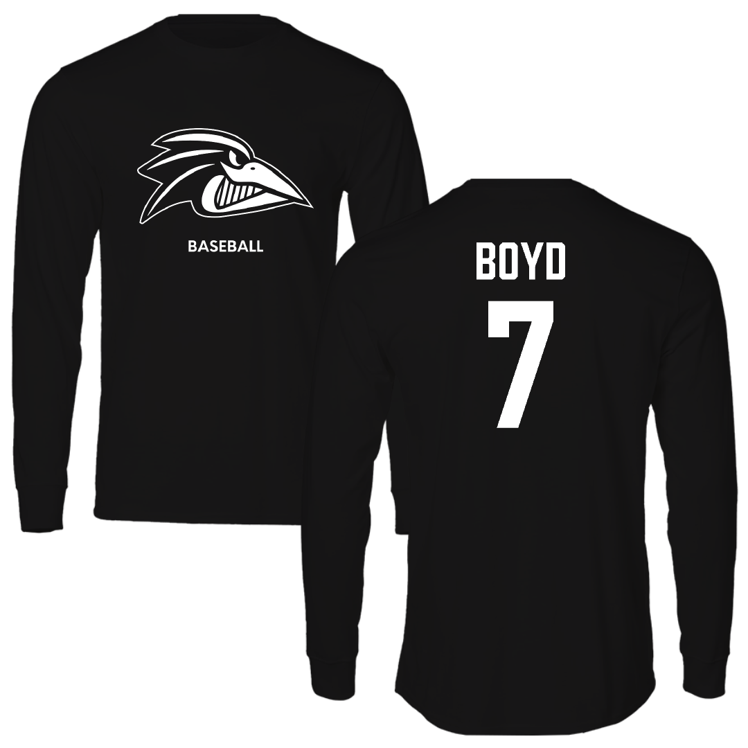 Franklin Pierce University Baseball Black Performance Long Sleeve - #7 Curt Boyd