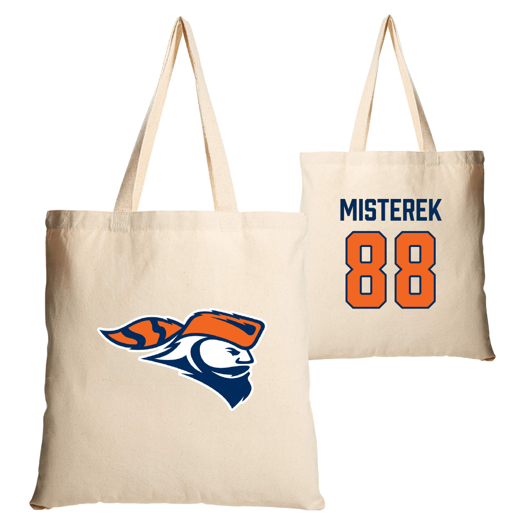 Carroll University Football Tan Canvas Tote Bag - #88 Ben Misterek