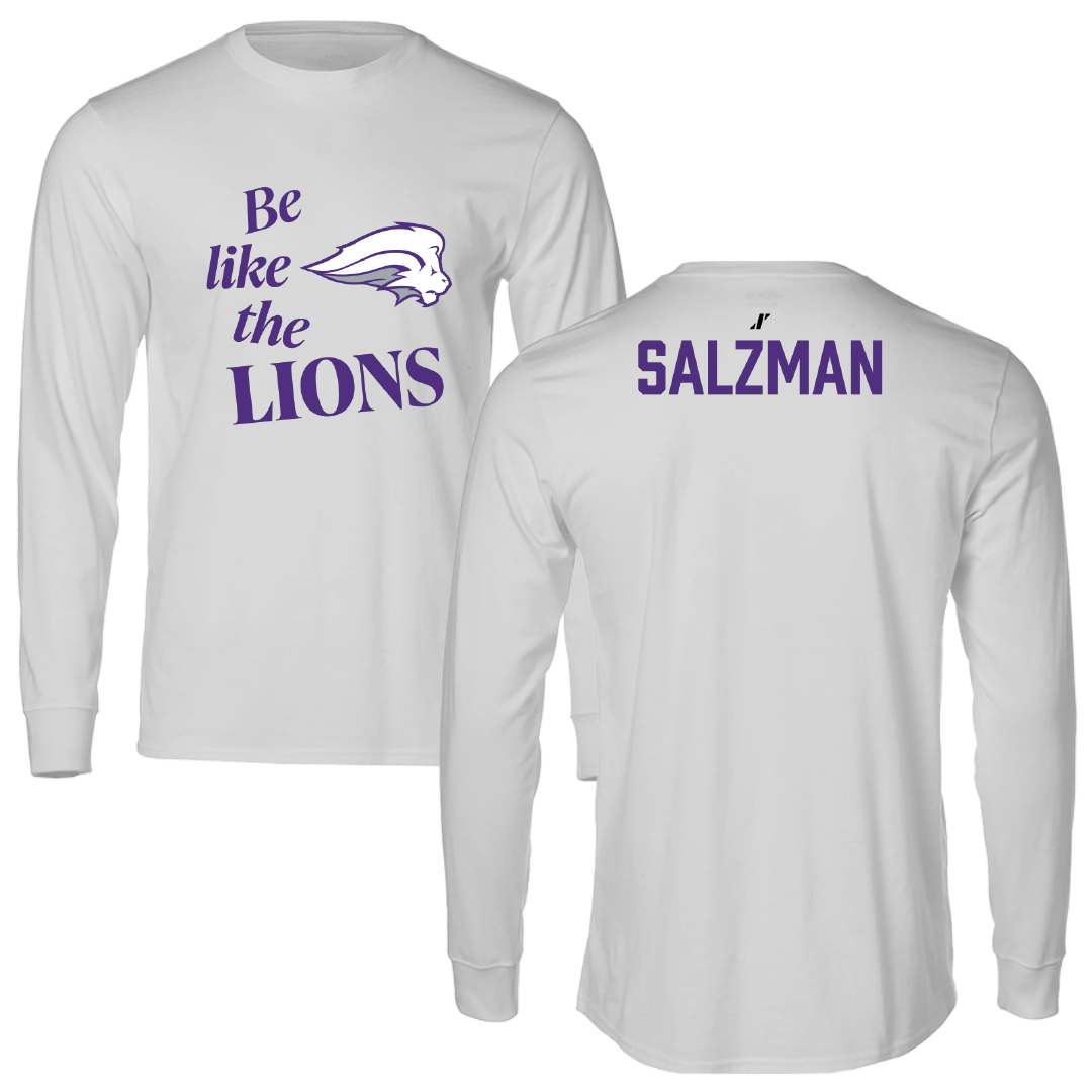 Nelson University TF and XC Light Gray Be Like Us Performance Long Sleeve - Jaxon Salzman
