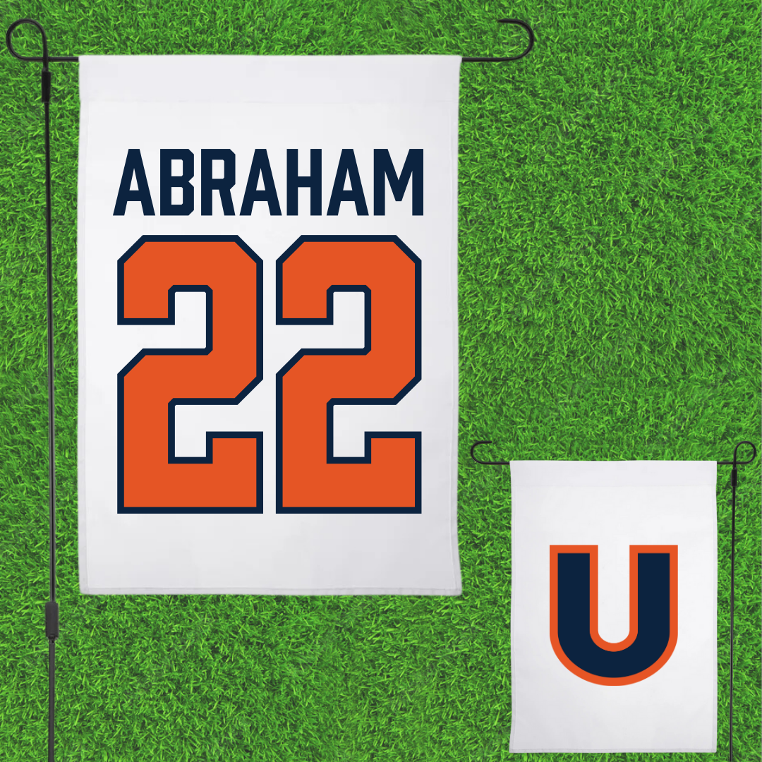 Utica University Basketball White Garden Flag - #22 Kendall Abraham