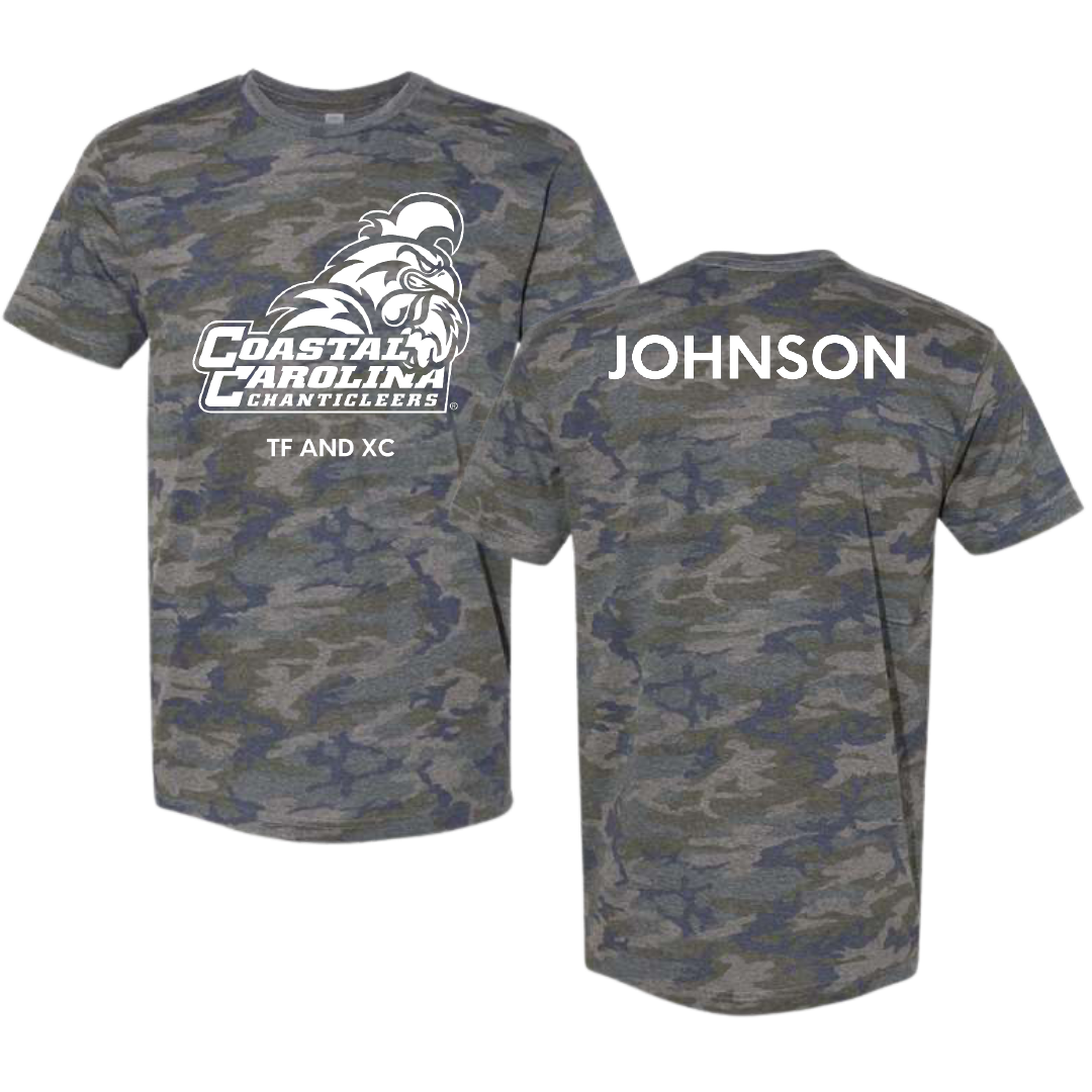 Coastal Carolina University TF and XC Vintage Camo Tee - Robert Johnson