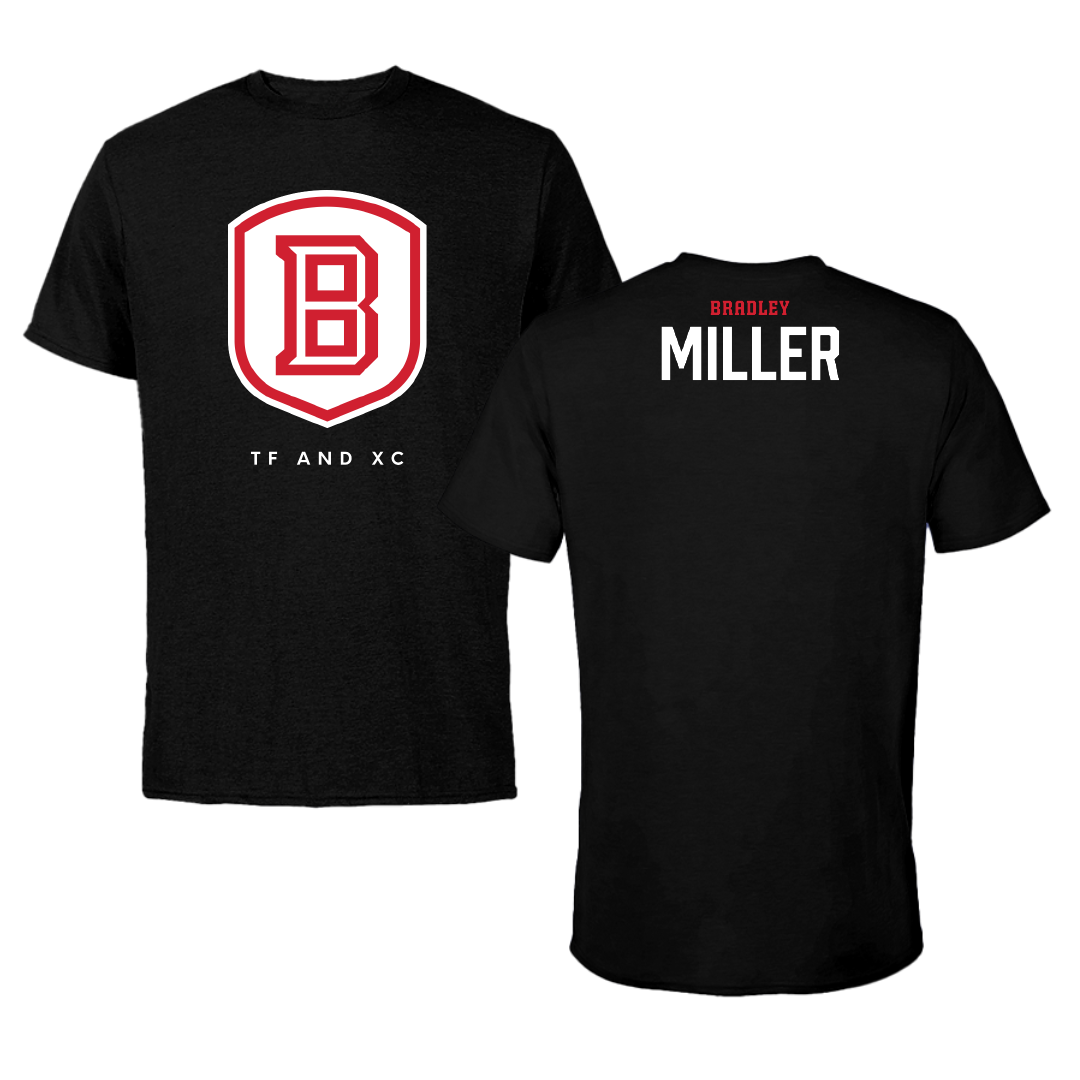 Bradley University TF and XC Black Shield Tee - Nathan Miller