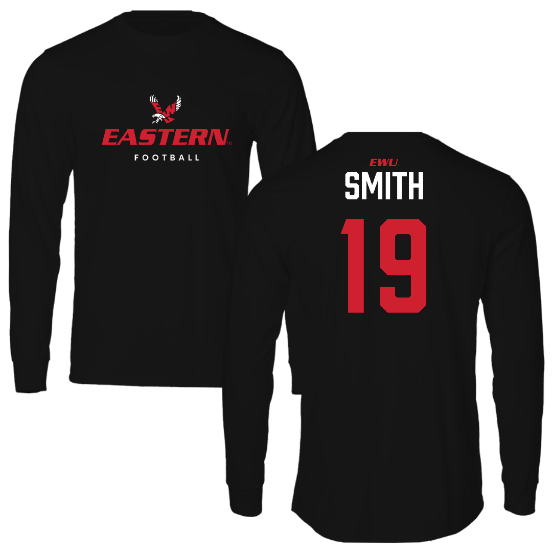 Eastern Washington University Football Black Eastern Long Sleeve - #19 Bryce Smith