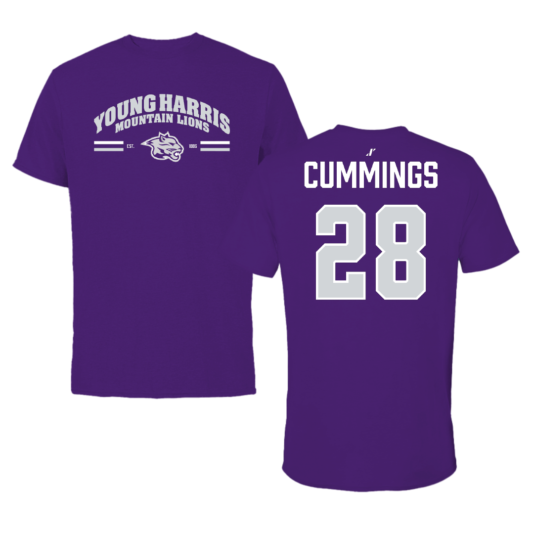 Young Harris College Softball Purple General Tee - #28 Haley Cummings