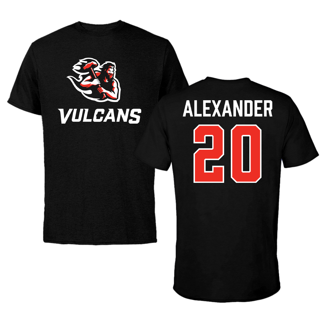 PennWest California Basketball Black Performance Tee - #20 Dalman Alexander