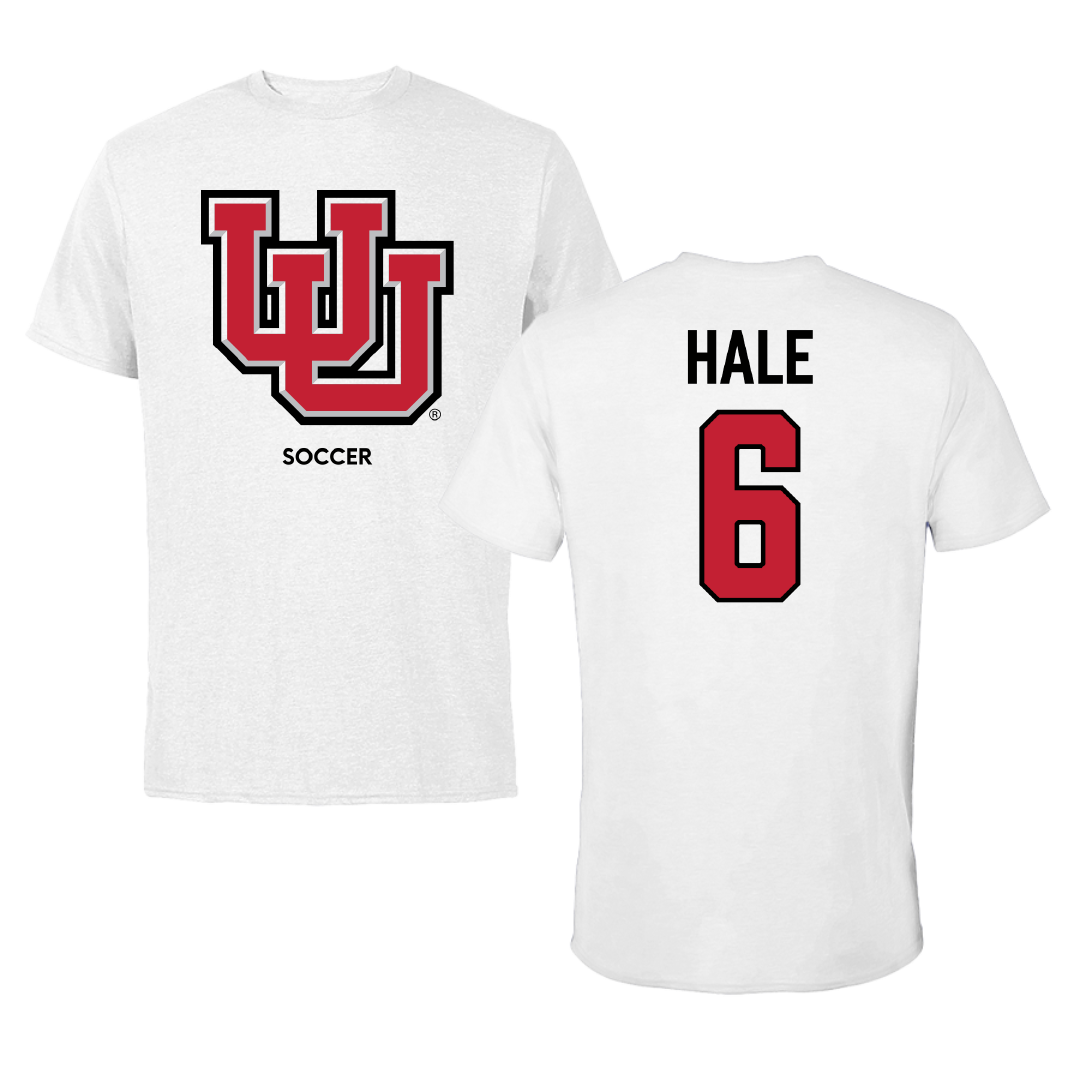 University of Utah Soccer (W) White Performance Tee - #6 Brooke Hale